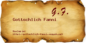 Gottschlich Fanni névjegykártya